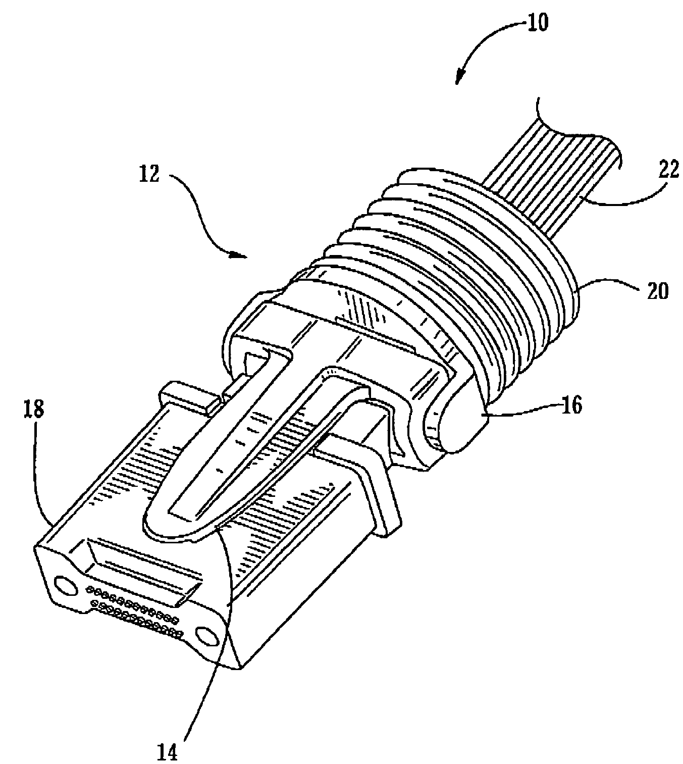 Articulated force application for multi-fiber ferrules