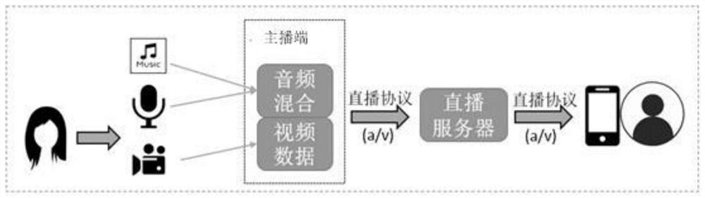 A live audio processing method, device and system