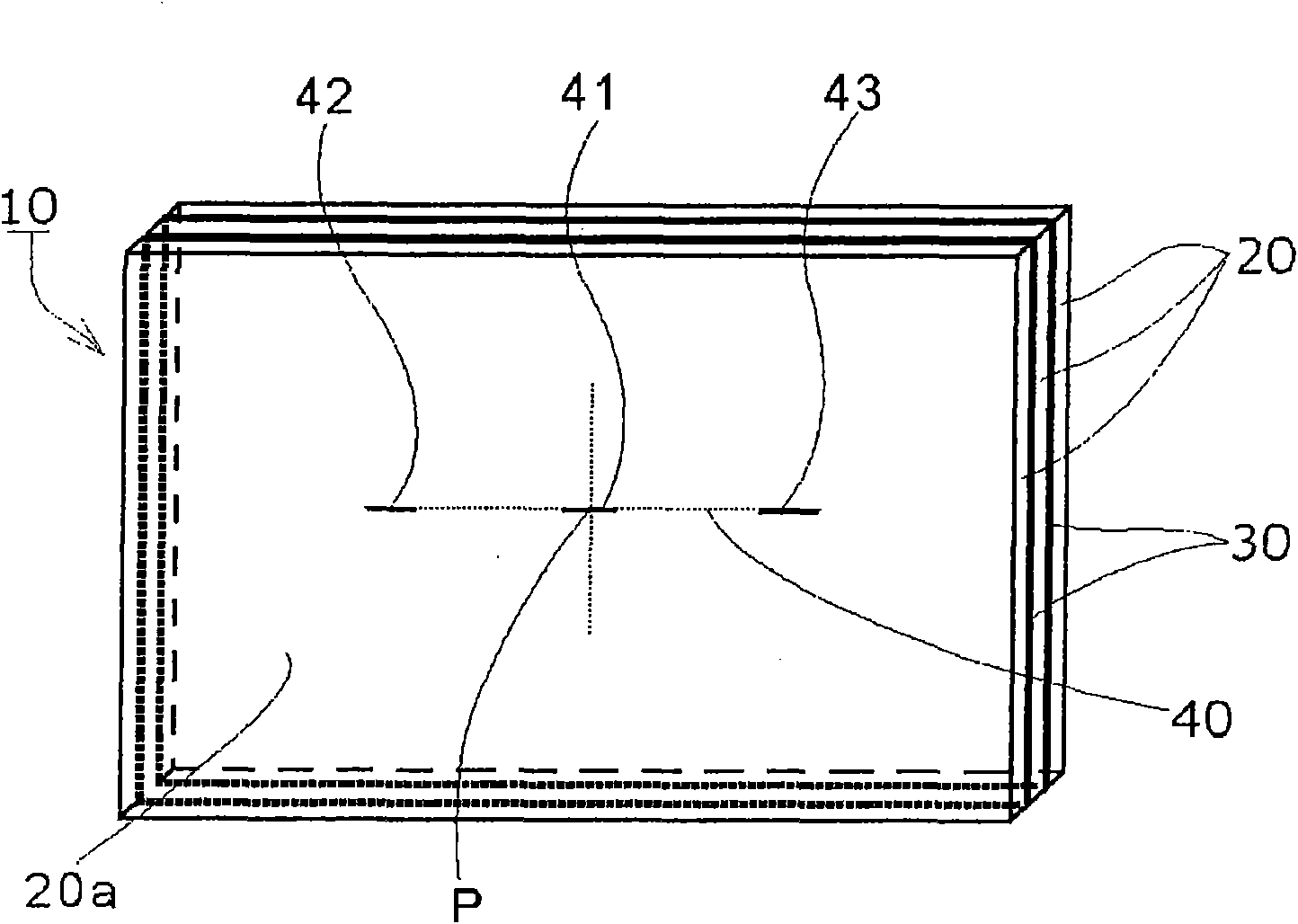 Sheet glass laminate structure and multiple sheet glass laminate structure