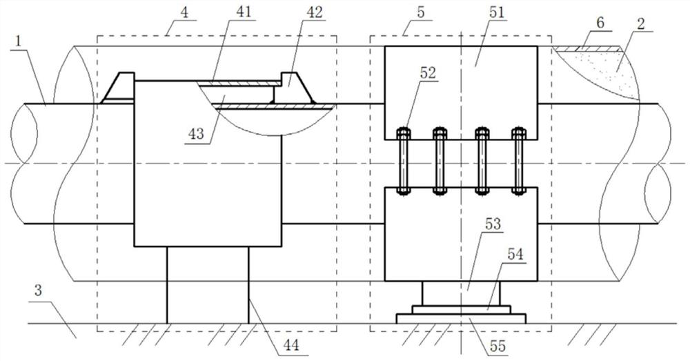 Heat preservation structure and method of overhead pipeline support of near-zero thermal bridge