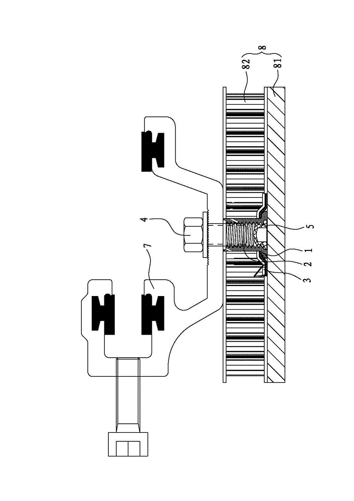 Embedded nut used for stone cellular board