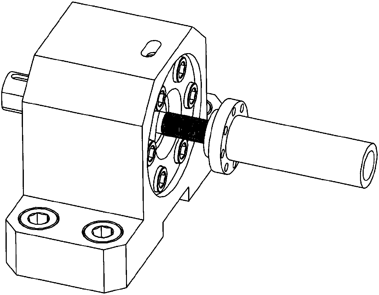 10-ton grade planetary roller lead screw loading test special switching-over and fixing device