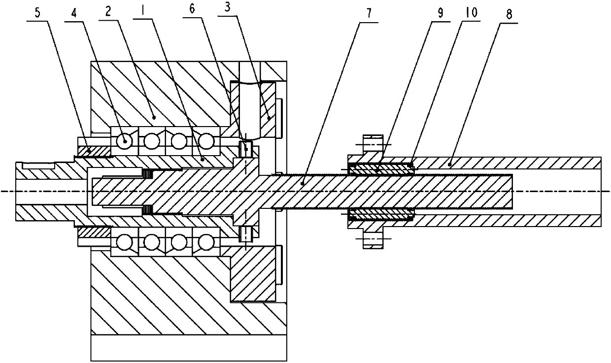 10-ton grade planetary roller lead screw loading test special switching-over and fixing device