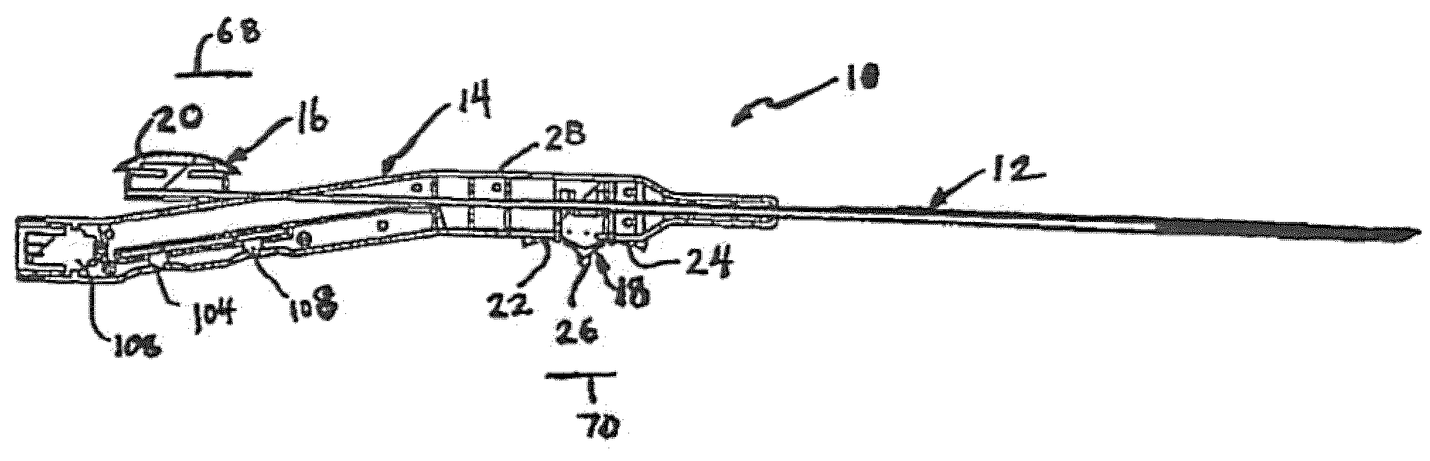 Anchored RF ablation device for the destruction of tissue masses