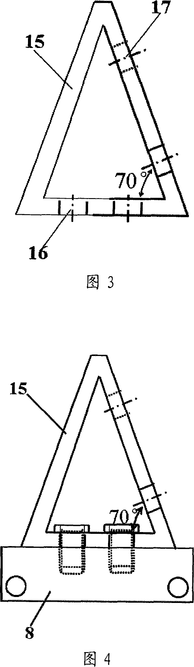 Scanning electron microscope electron back scattering diffraction in-situ stretching device and measuring method