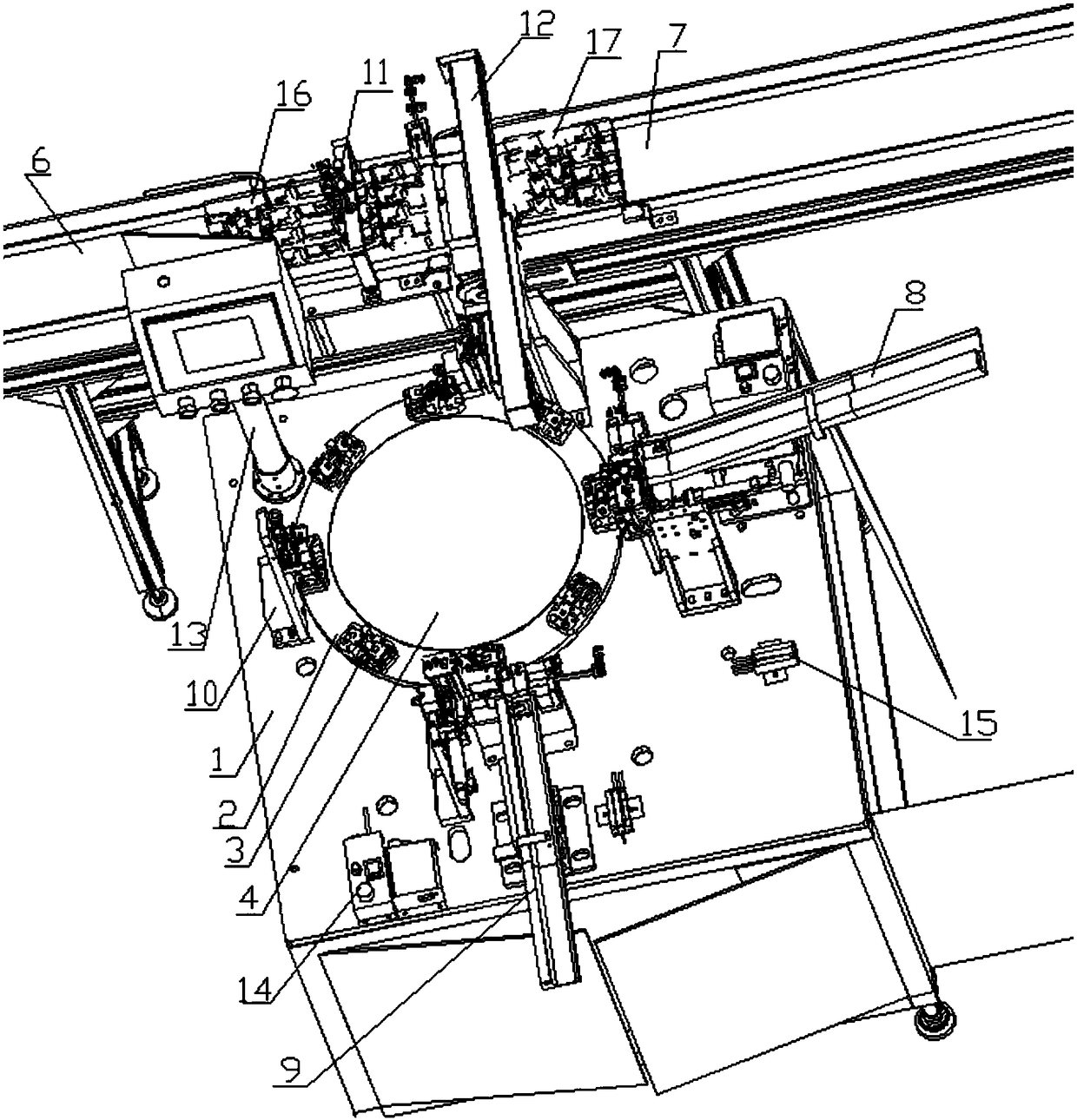 Device for automatically assembling reflecting plates and conductive plate of molded case circuit breaker