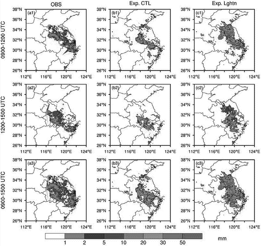 Method for converting the assimilated cloud-to-ground lightning of severe convection weather forecasting into proxy radar echoes