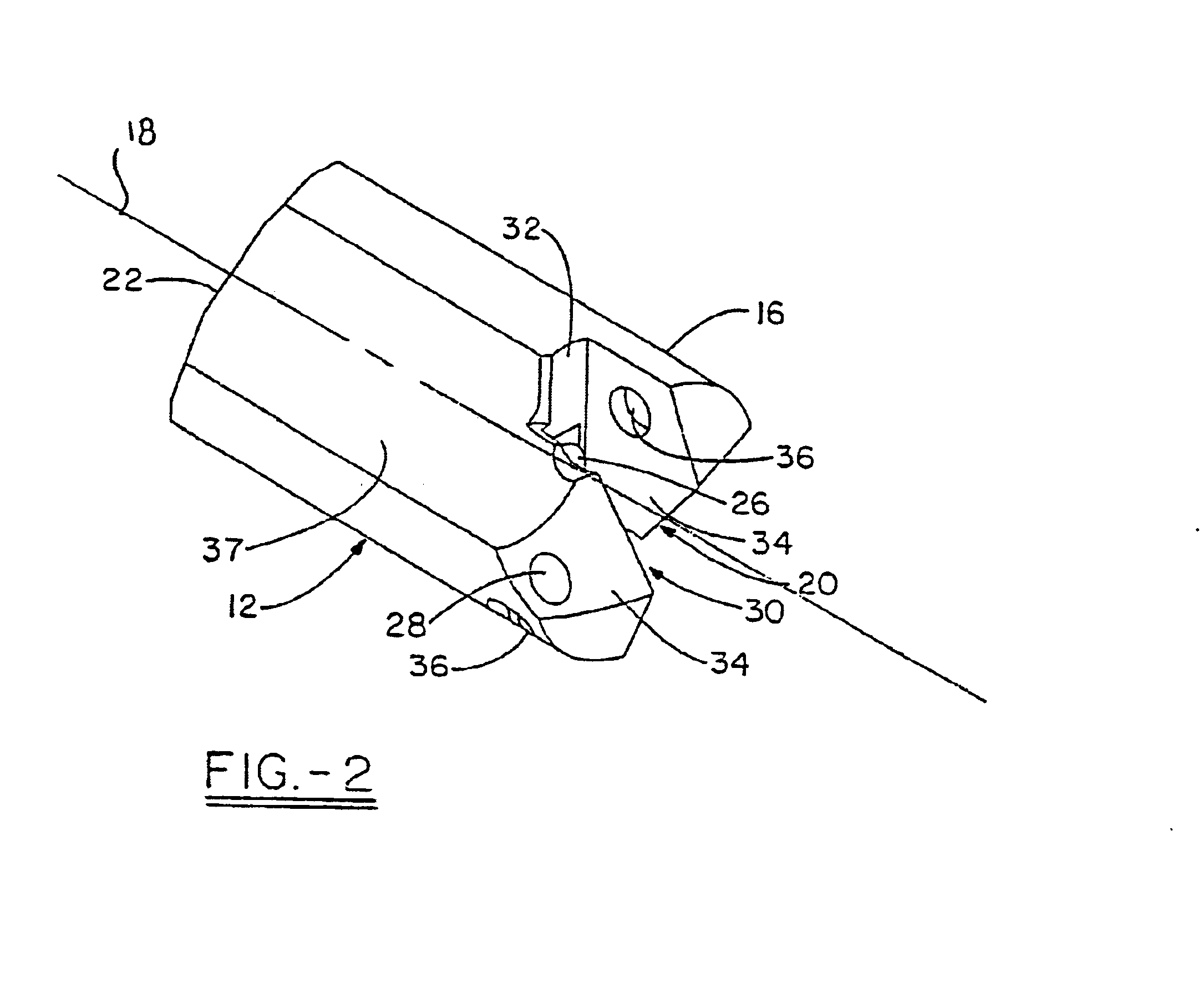 Drill insert geometry having V-notched web