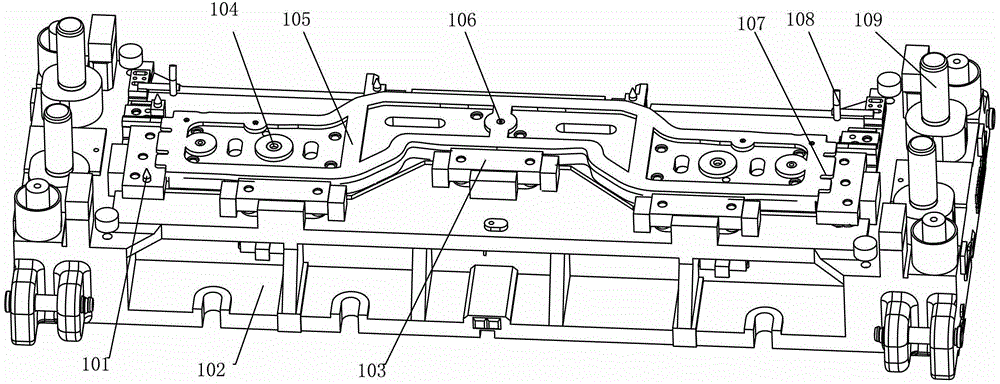 Forming mould and stamping technology for n-shaped automobile cross beam