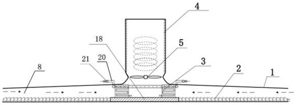 A solar power generation-seawater desalination device based on a vortex engine