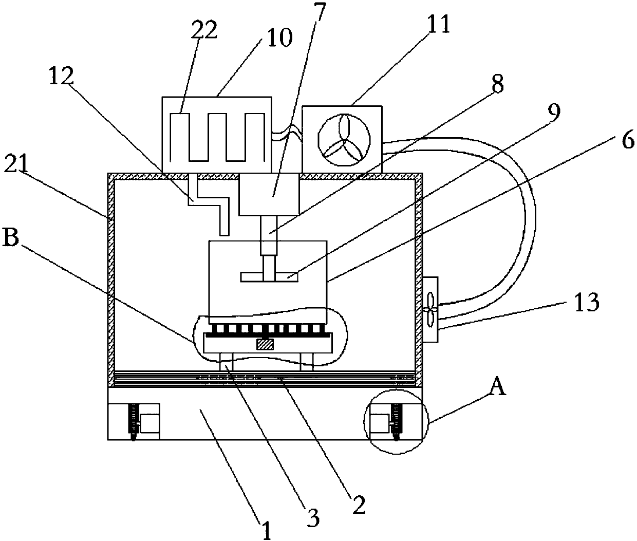 Quick raw material preheating device for plastic product production