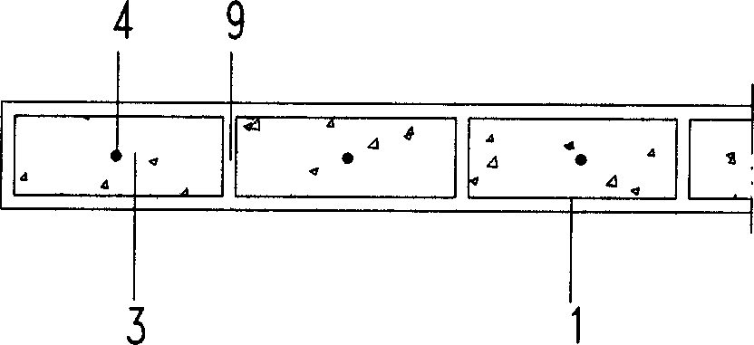 Plaster hollow large panel pouring concrete wall and manufacturing method thereof