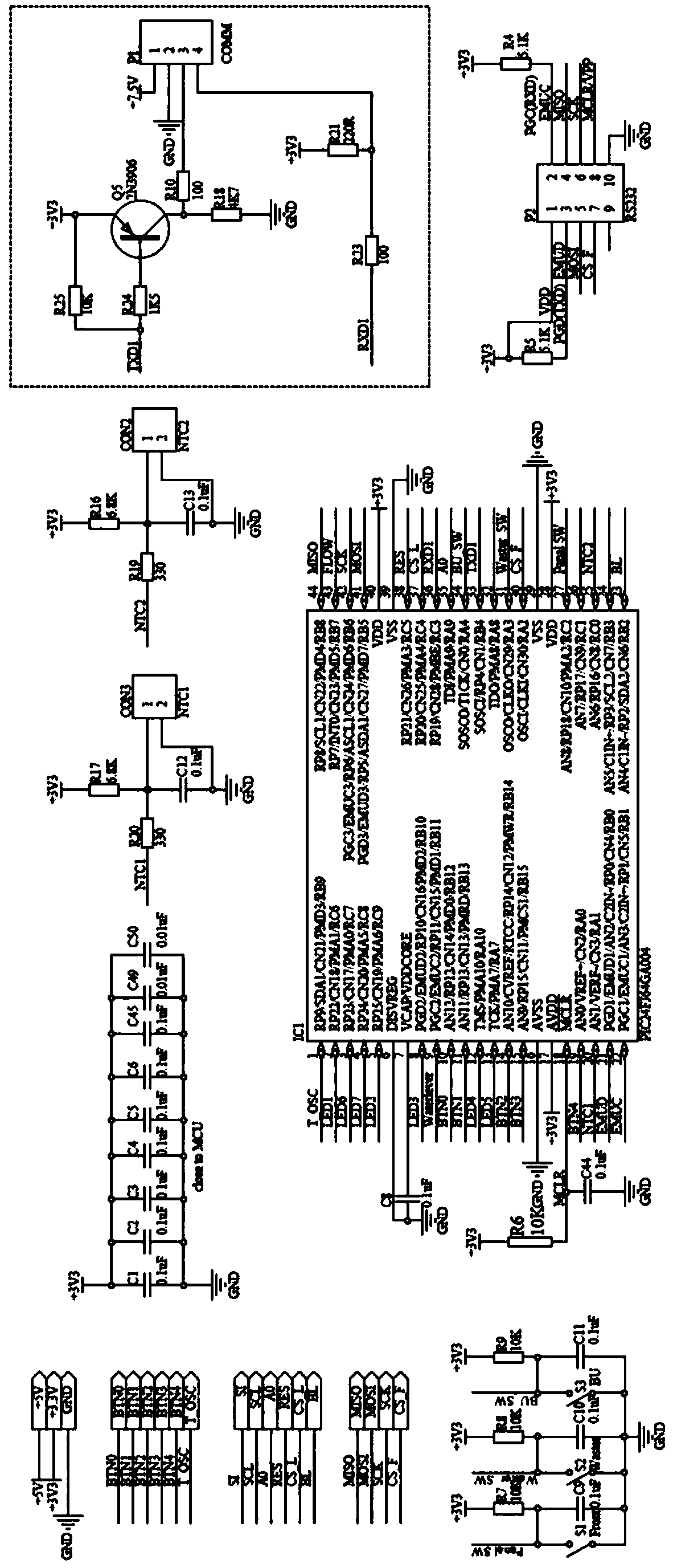 ONCELL liquid crystal display control circuit and ONCELL liquid crystal display control module