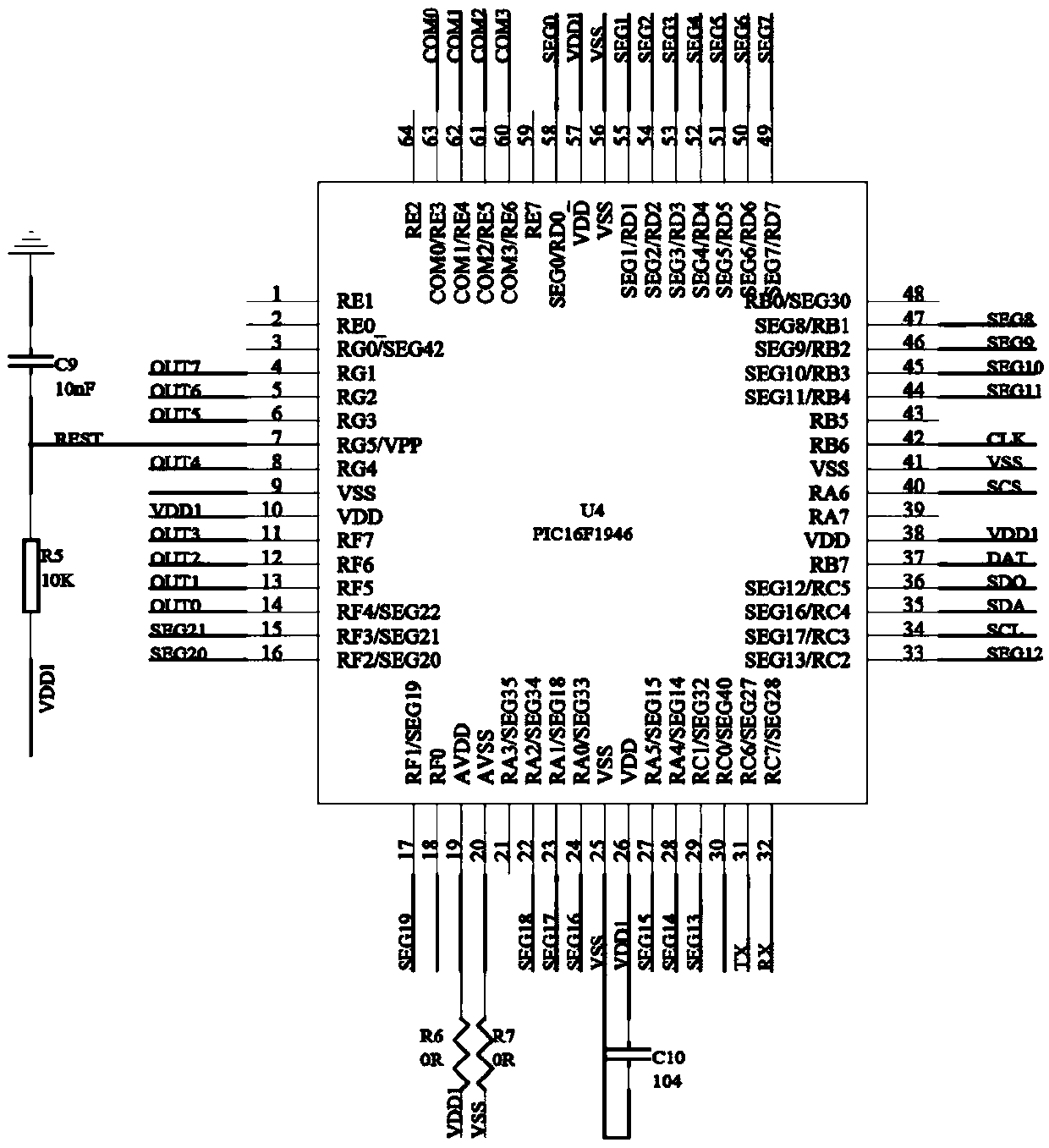 ONCELL liquid crystal display control circuit and ONCELL liquid crystal display control module