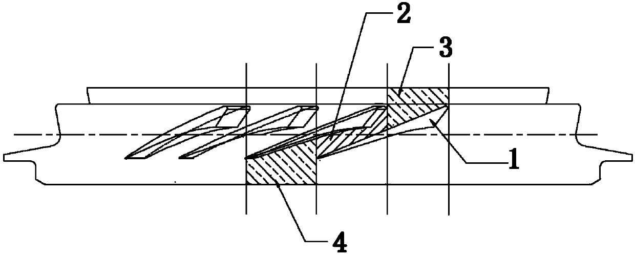 Compound electrode machining method for improving efficiency of electric spark machining of turbine disc with blade tip shroud