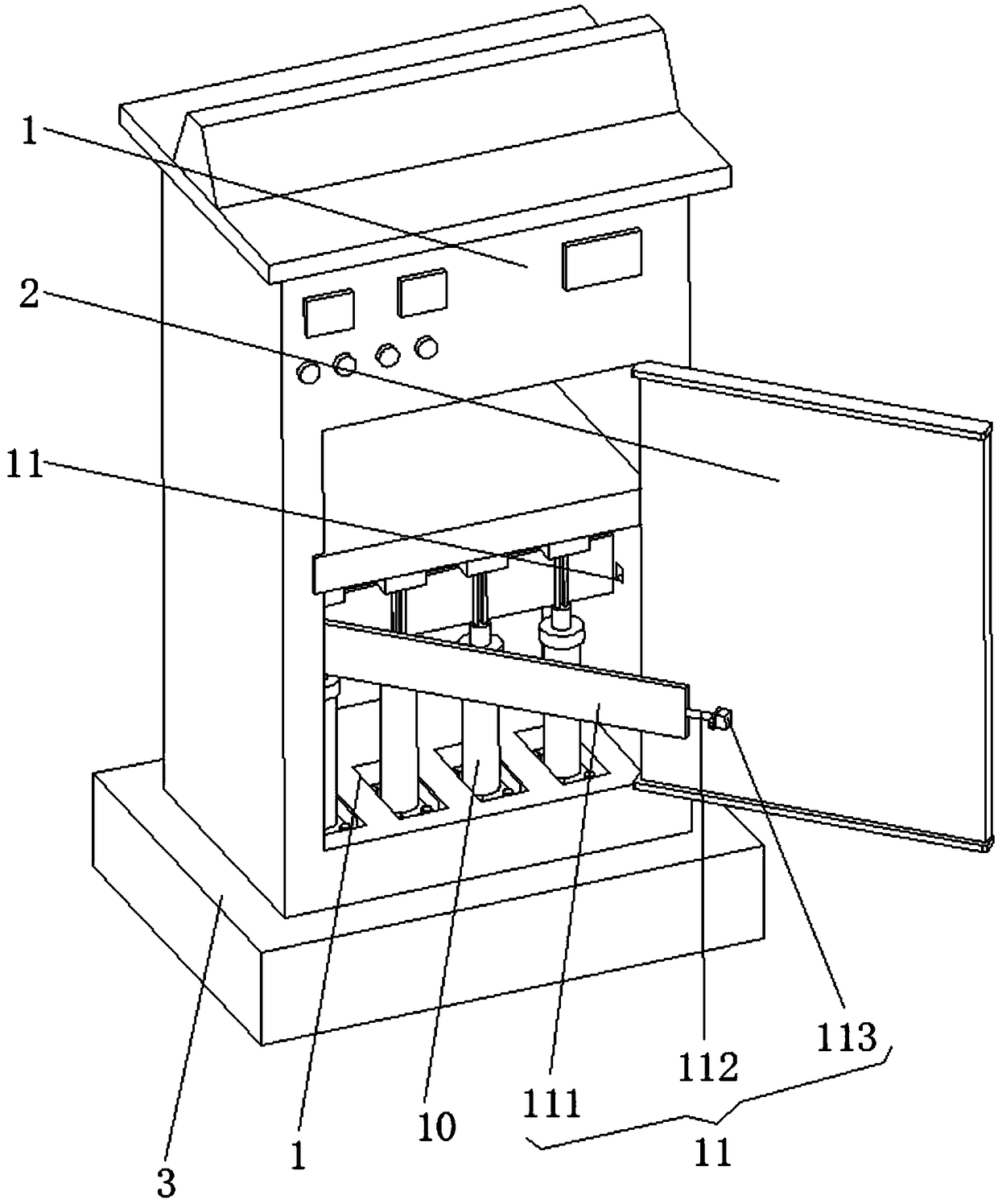 Reactive power compensation and voltage adjustment device for distribution network