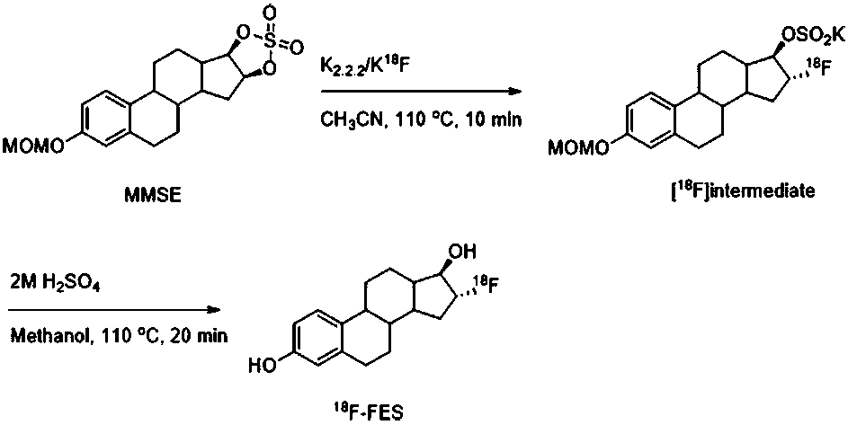 Automatic synthesis method of 16 alpha-[18F]fluoro-17 beta-estradiol