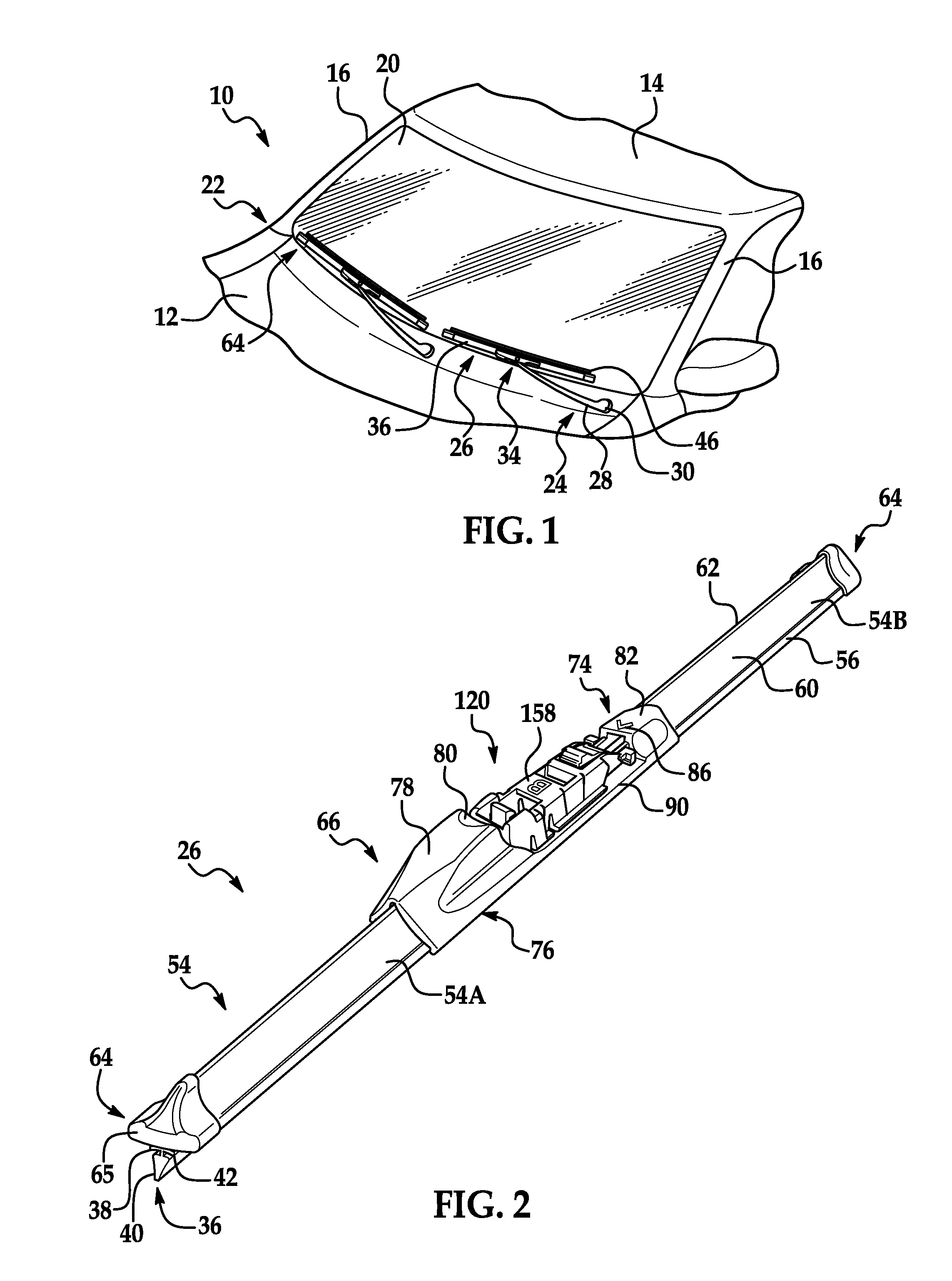 Beam blade windshield wiper assembly