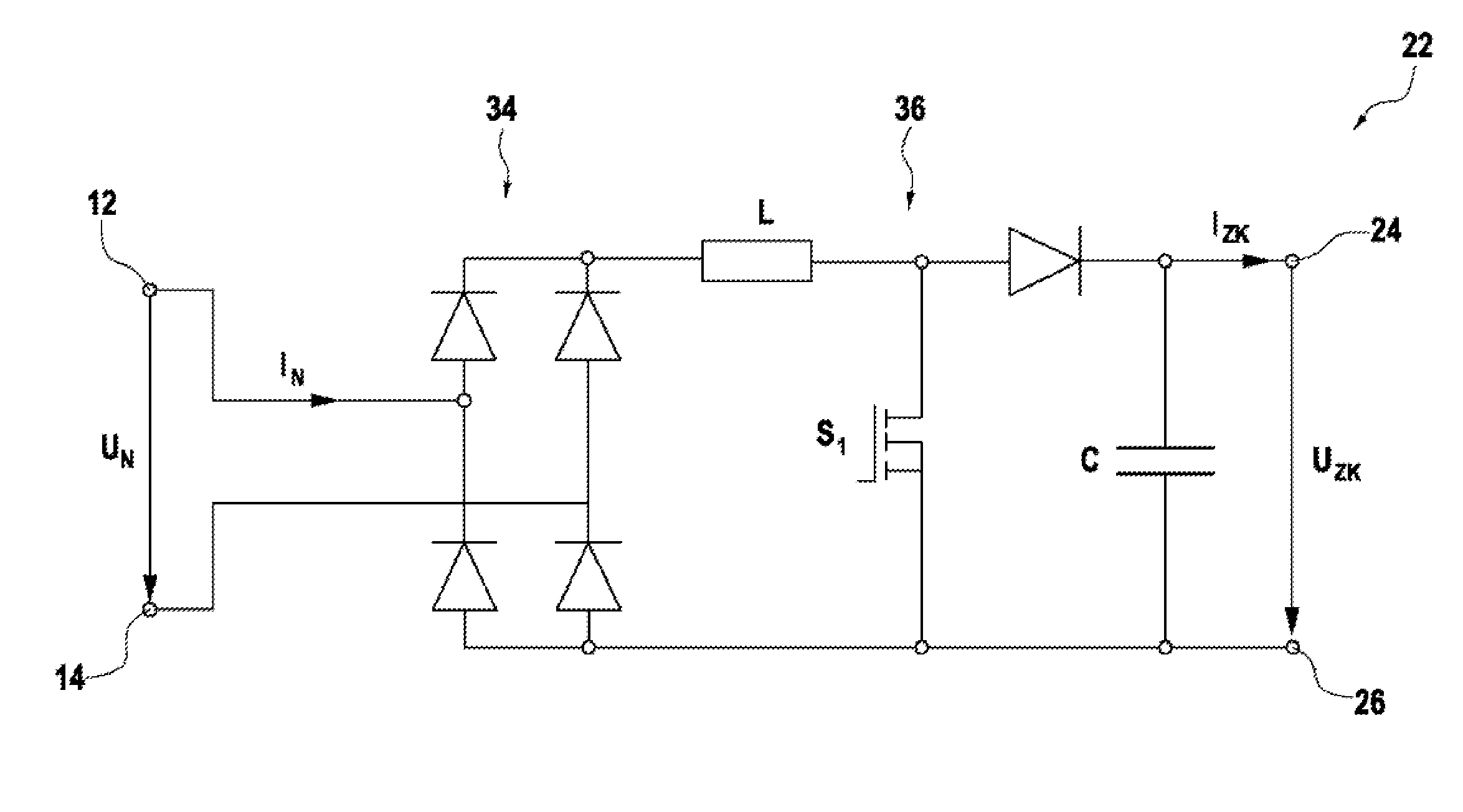 Charging device and method for charging an electrical energy store