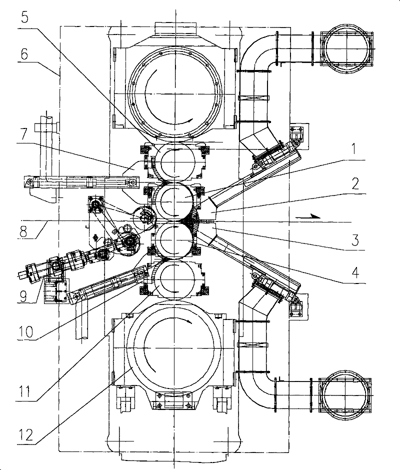 Dry-type planishing mill non-contact type roller cleaning method