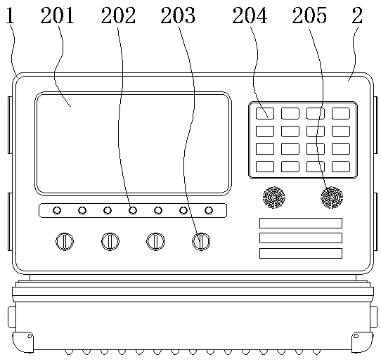 Convenient-to-carry detection device for fault analysis of armored vehicle