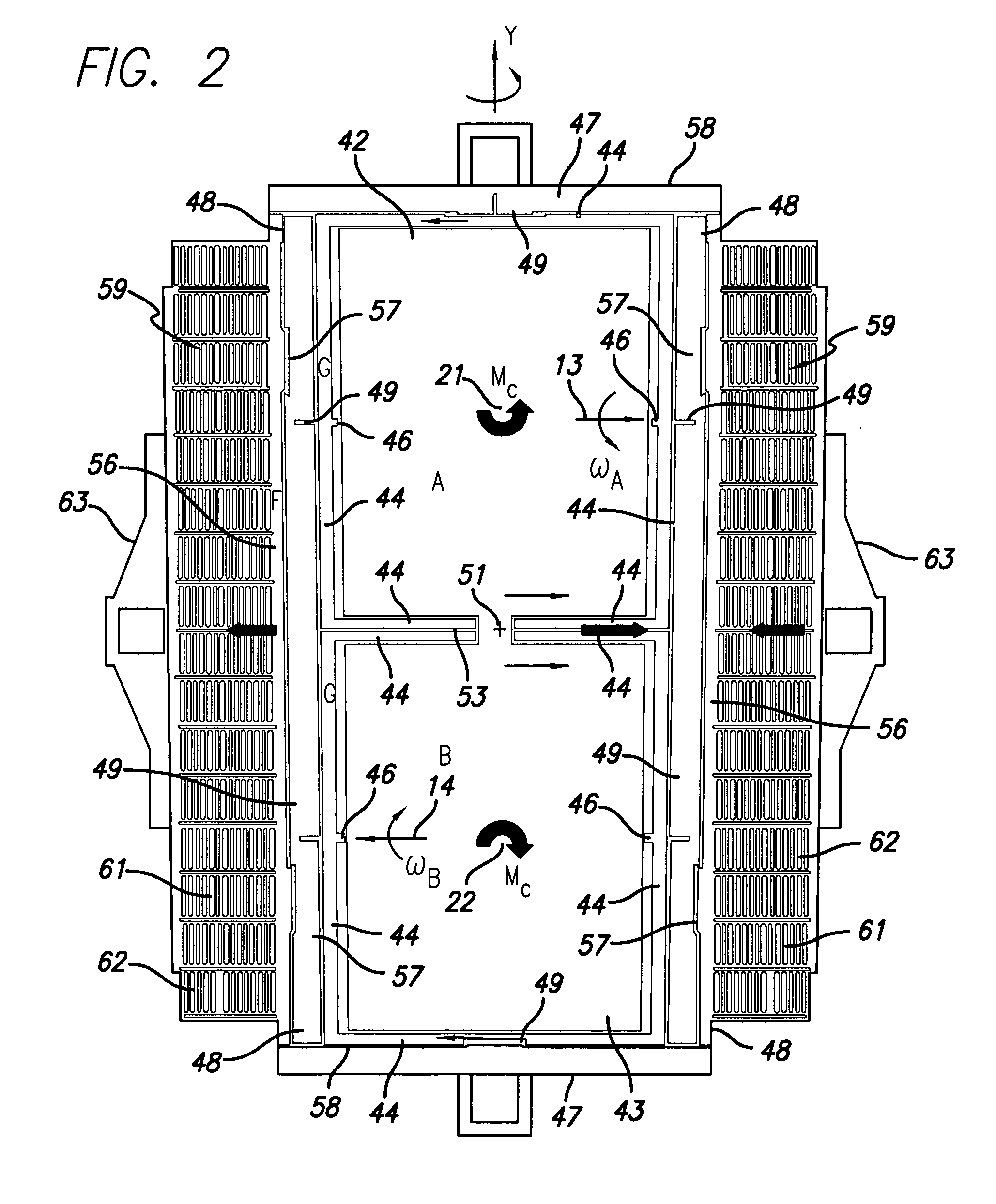 Torsional rate sensor with momentum balance and mode decoupling