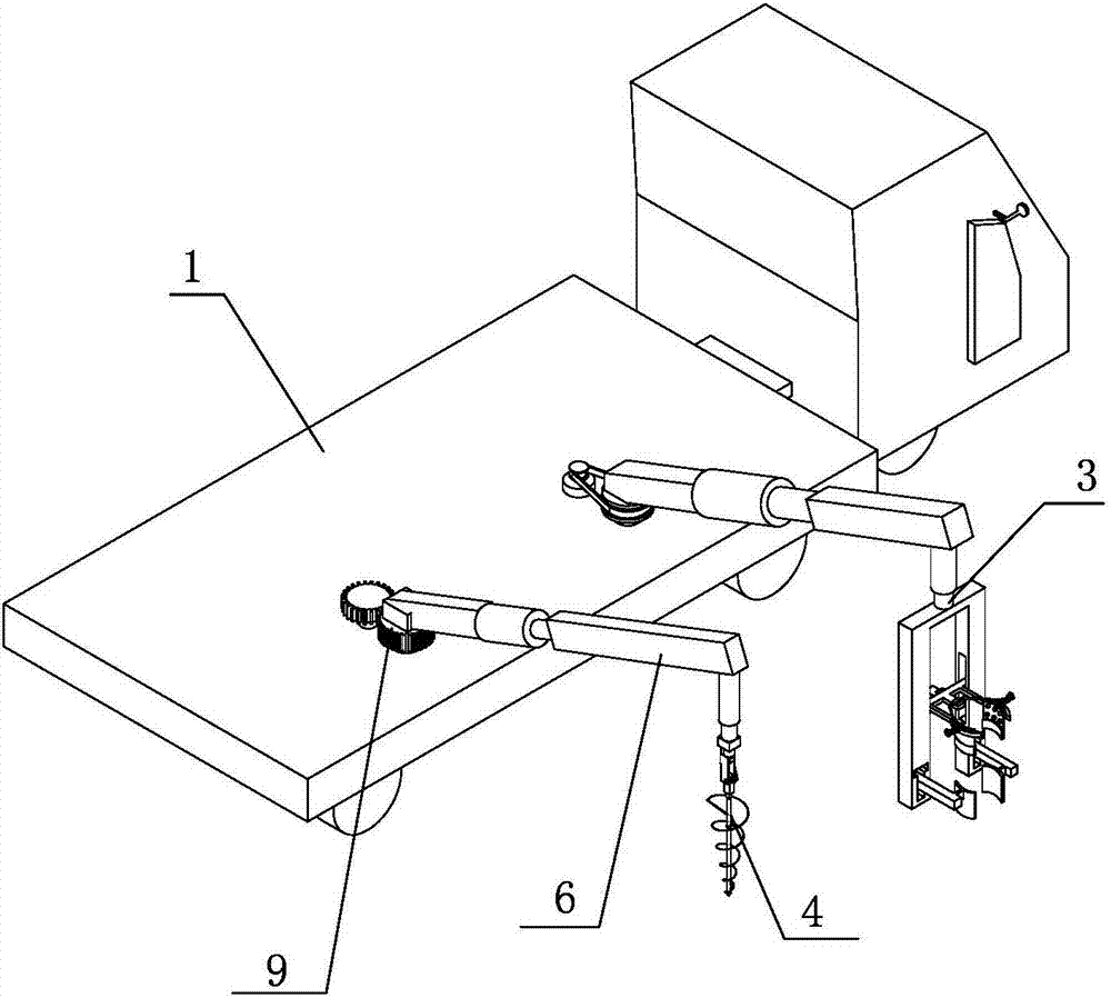 Device for telegraph pole installation