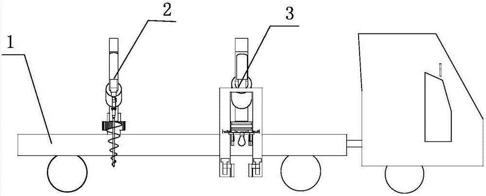 Device for telegraph pole installation