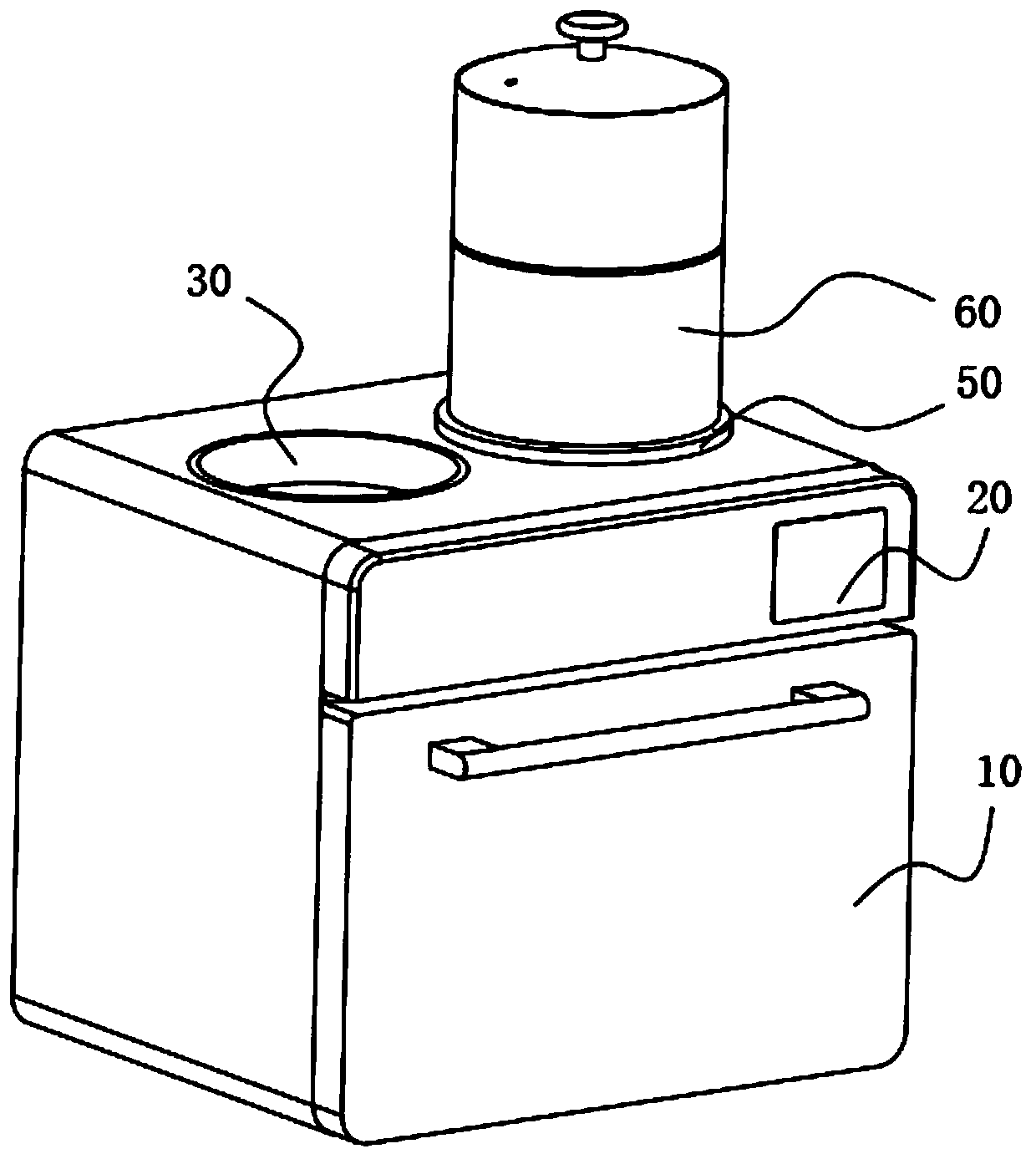 Cooking device with steaming function