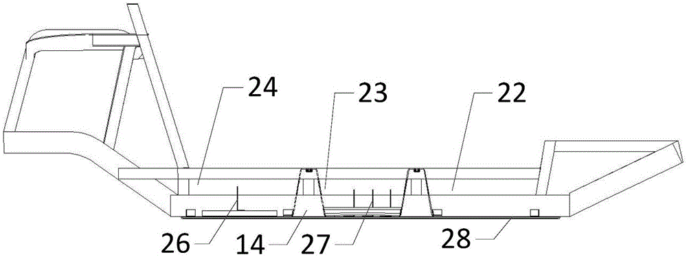 Distributed arrangement structure of power battery box group for four-in-wheel-motor driving electric automobile