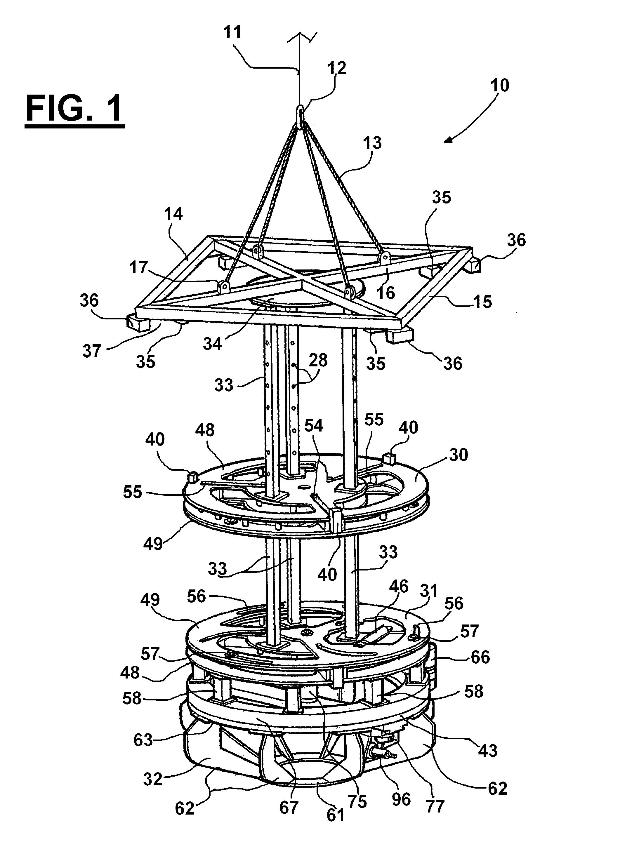 Internal jacket leg cutter and method