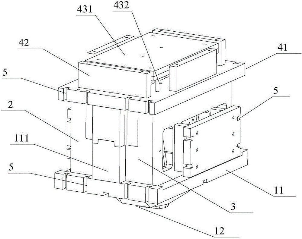 Metal mold low-pressure casting mold for lower box body of high-speed train cast aluminum gearbox