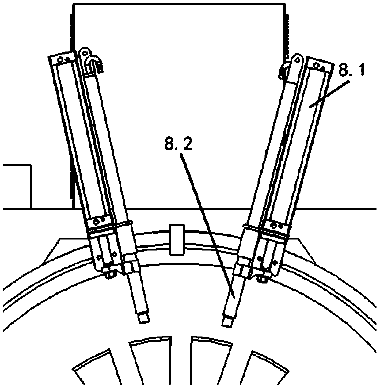 Resistance butt welding machine for welding rotor coils of steam turbine generator set