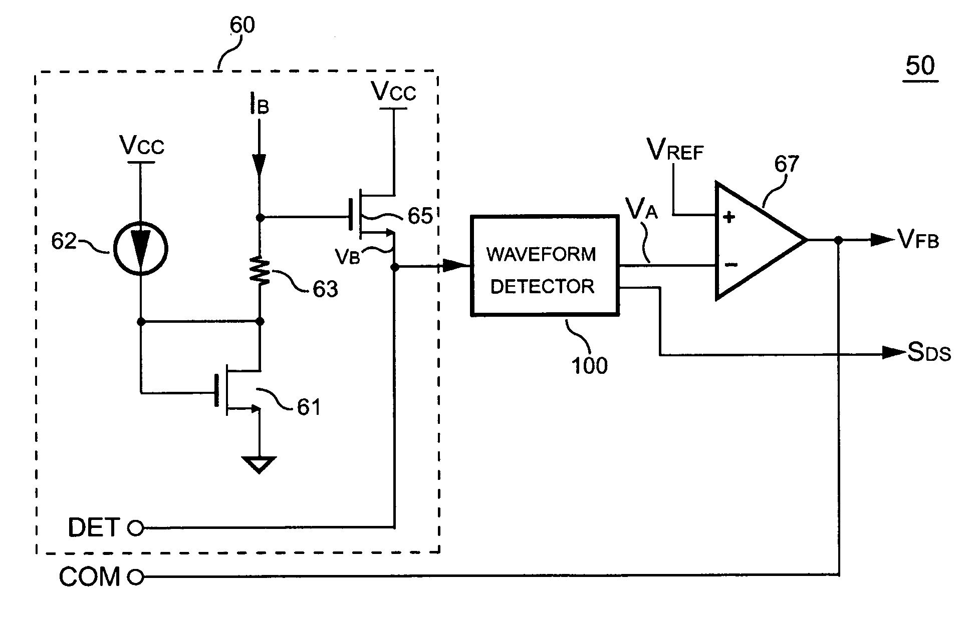 Control circuit including adaptive bias for transformer voltage detection of a power converter