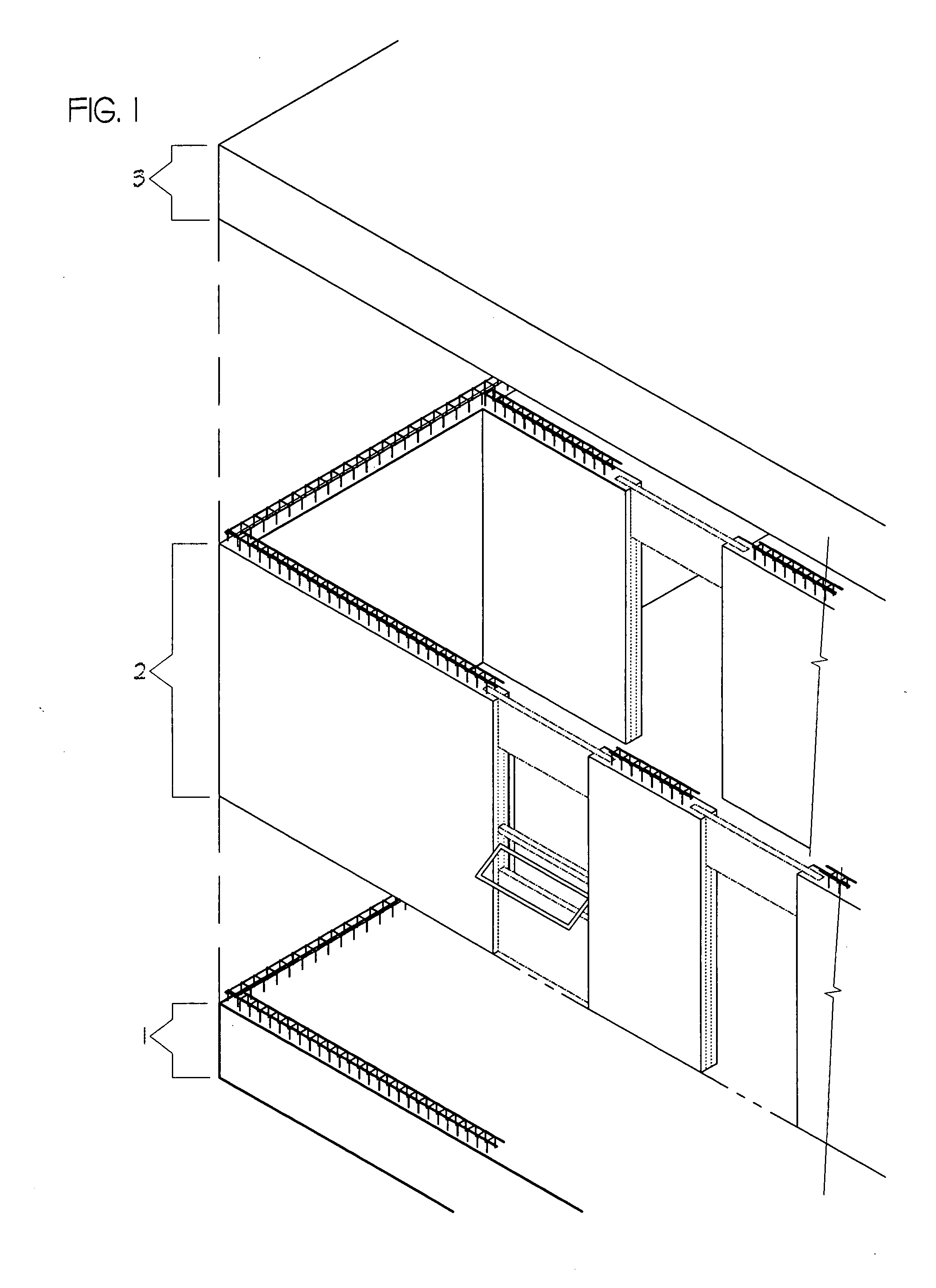 Massive construction system using rock masonry