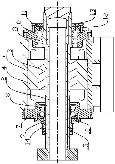 Motor embedded type headstock