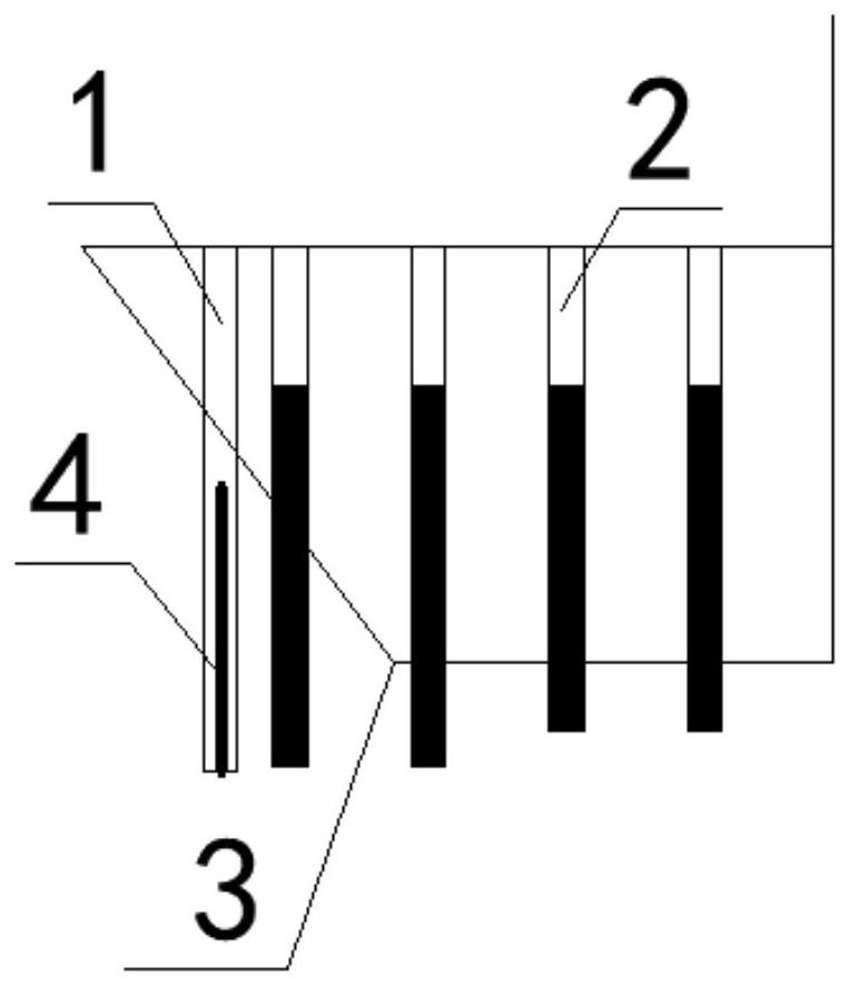 Construction structure and process for controlling slope of underwater reef explosion slope through pre-splitting blasting