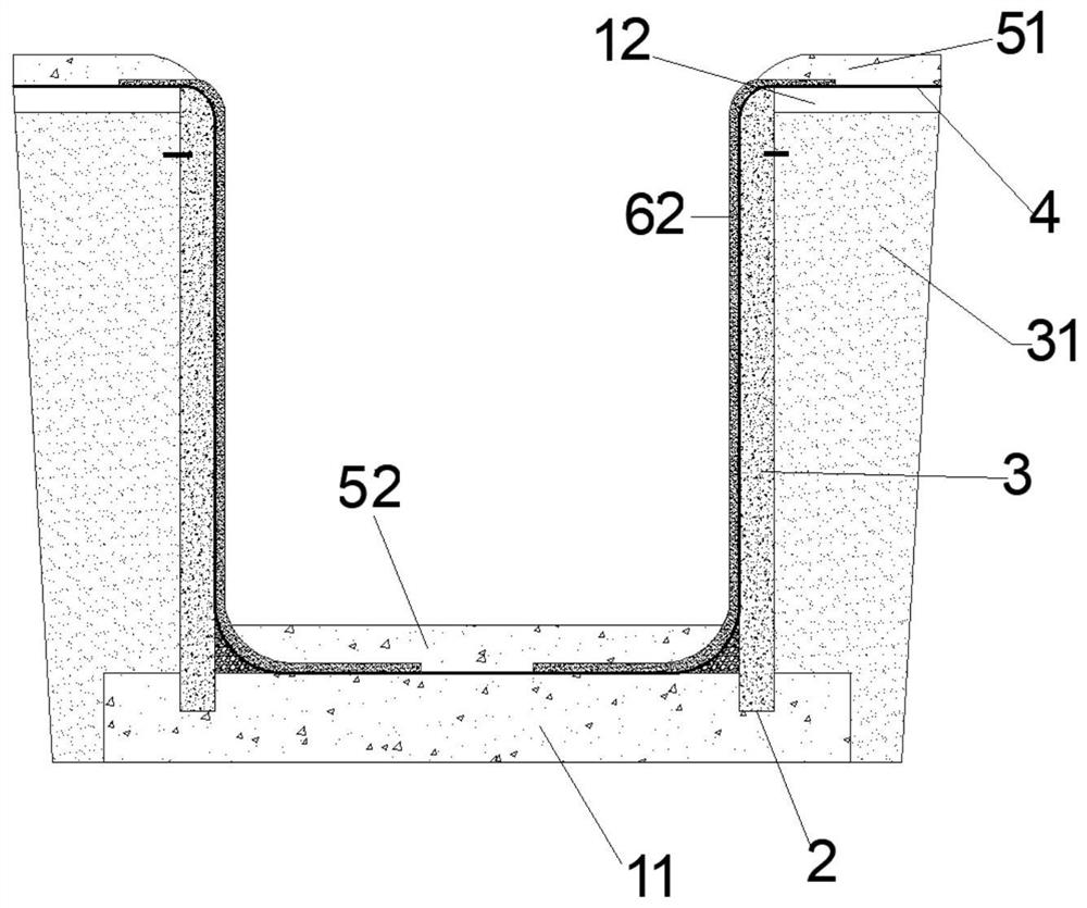 Construction method of foundation beam side facade waterproof structure