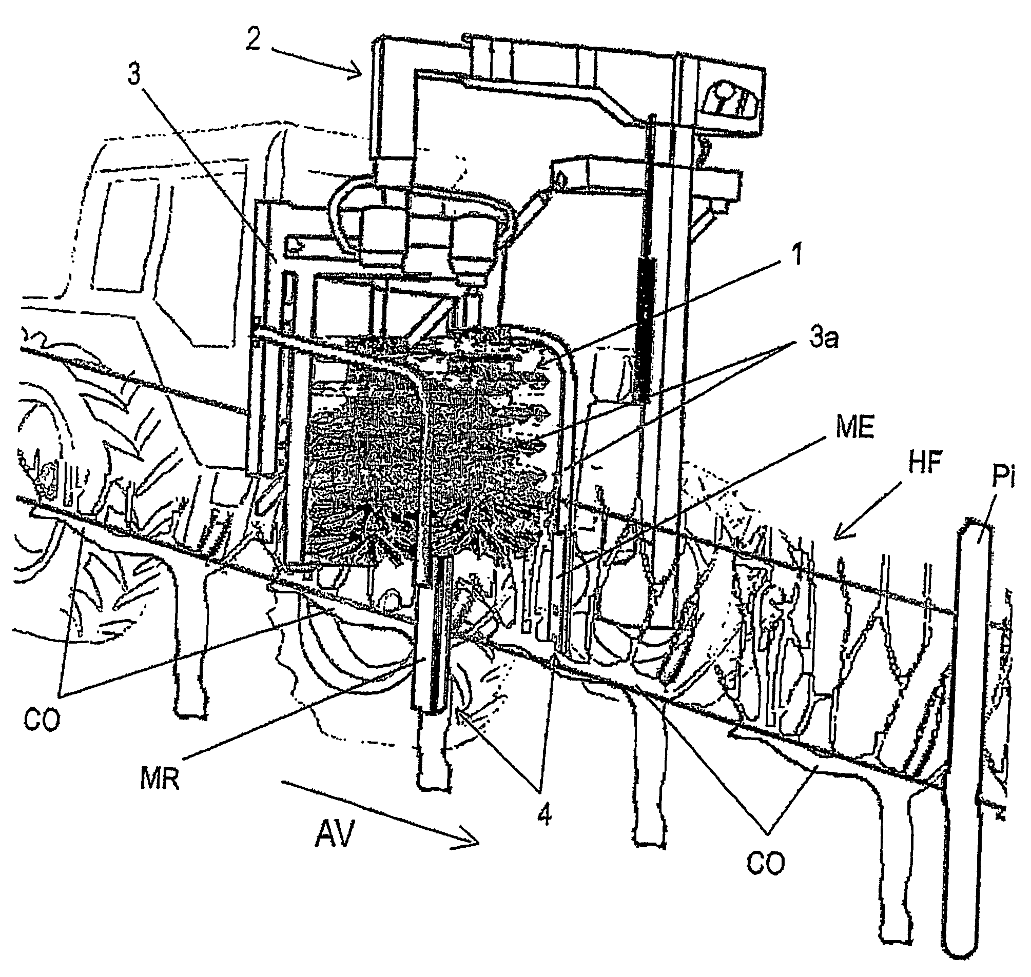 Method and device for analysis of the structure and the composition of cultured hedges such as for example rows of vines