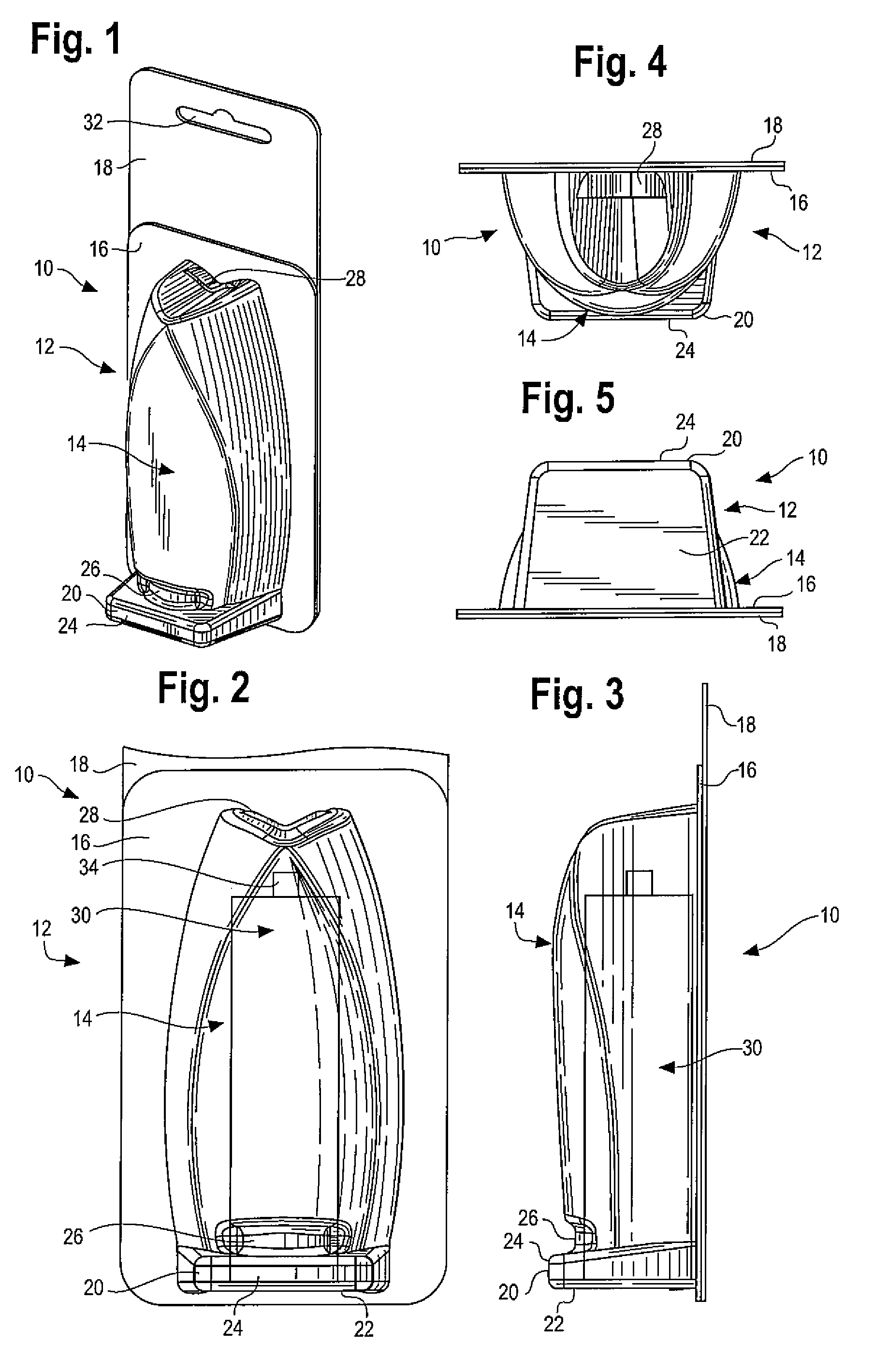 Shaped packaging for a refill