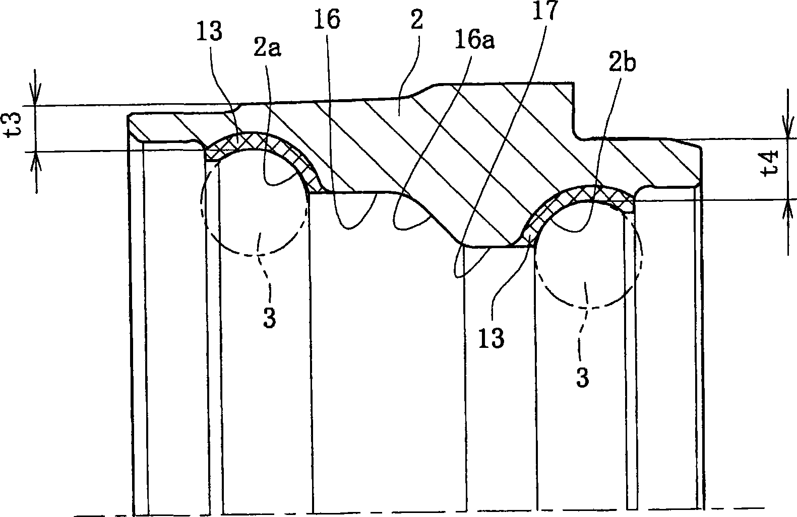 Bearing device for wheel