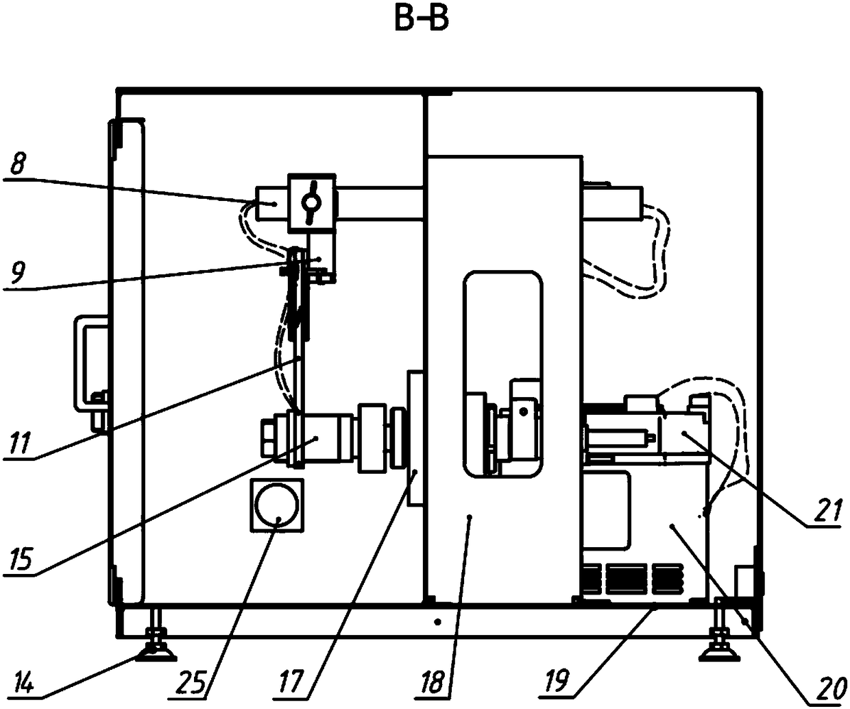 The structure of a wind power conductive slip ring electrical contact wear tester