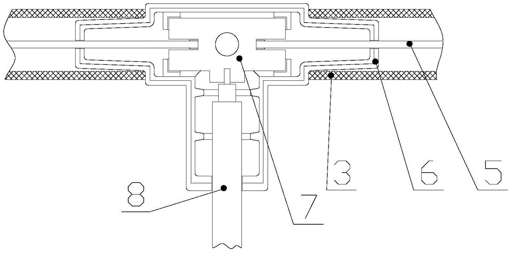 Antenna device and method applied to sub-cover shielding condition in tunnel inspection shaft