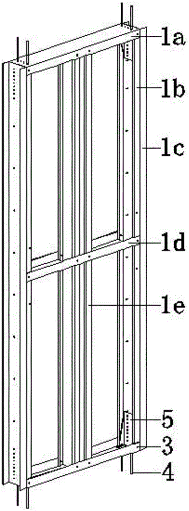 Modular cold-bent thin-wall type steel combined wall and connection method thereof