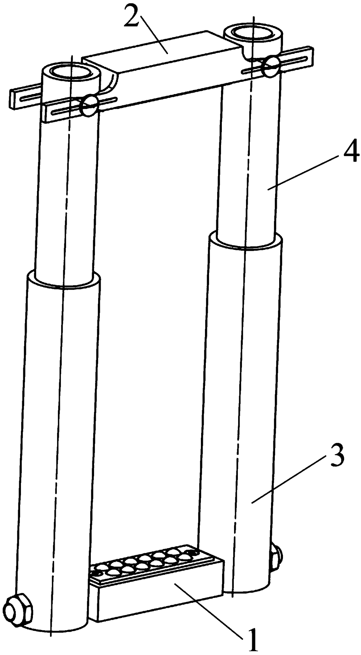 Size and tensioning force adjusting belt drive tensioning clamp