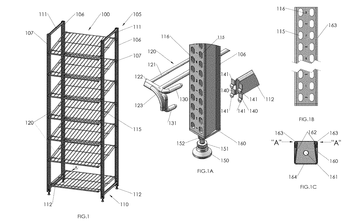 In-door cooler rack shelving system