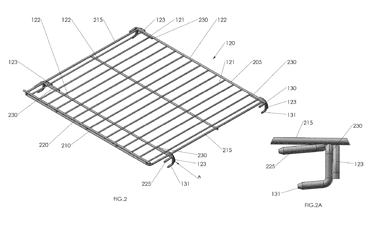 In-door cooler rack shelving system