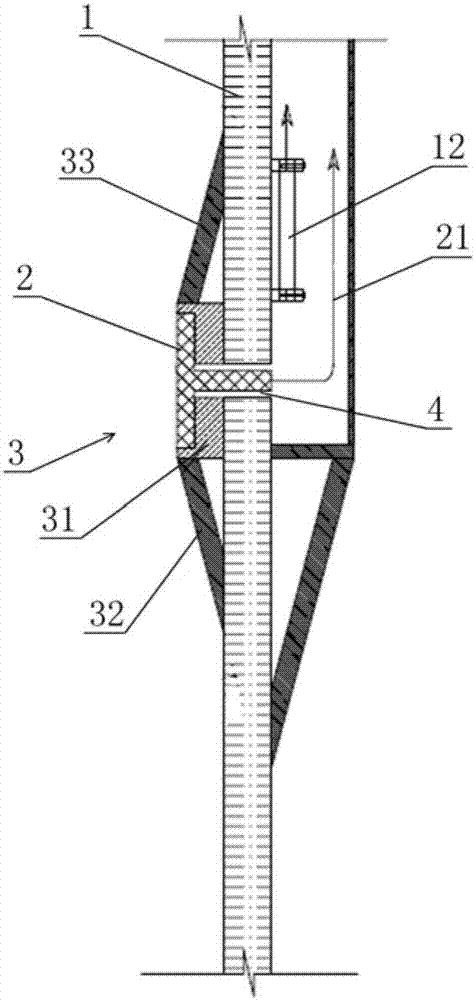 Offshore wind power single pile foundation pile monitoring device