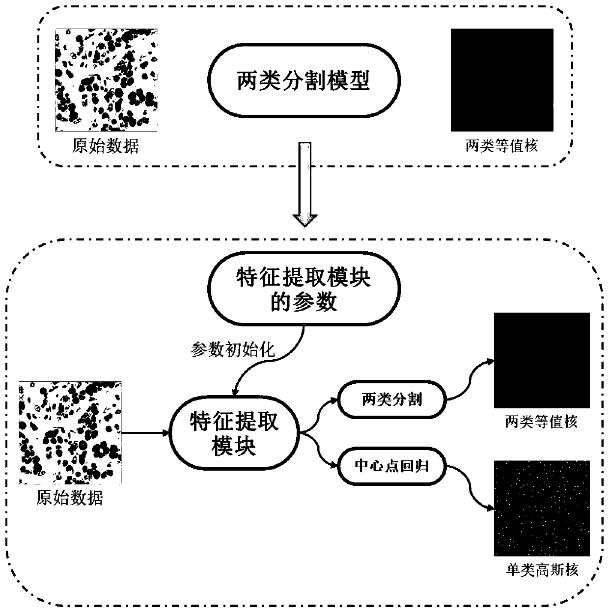 Cell nucleus center point detection method based on multi-task convolutional neural network