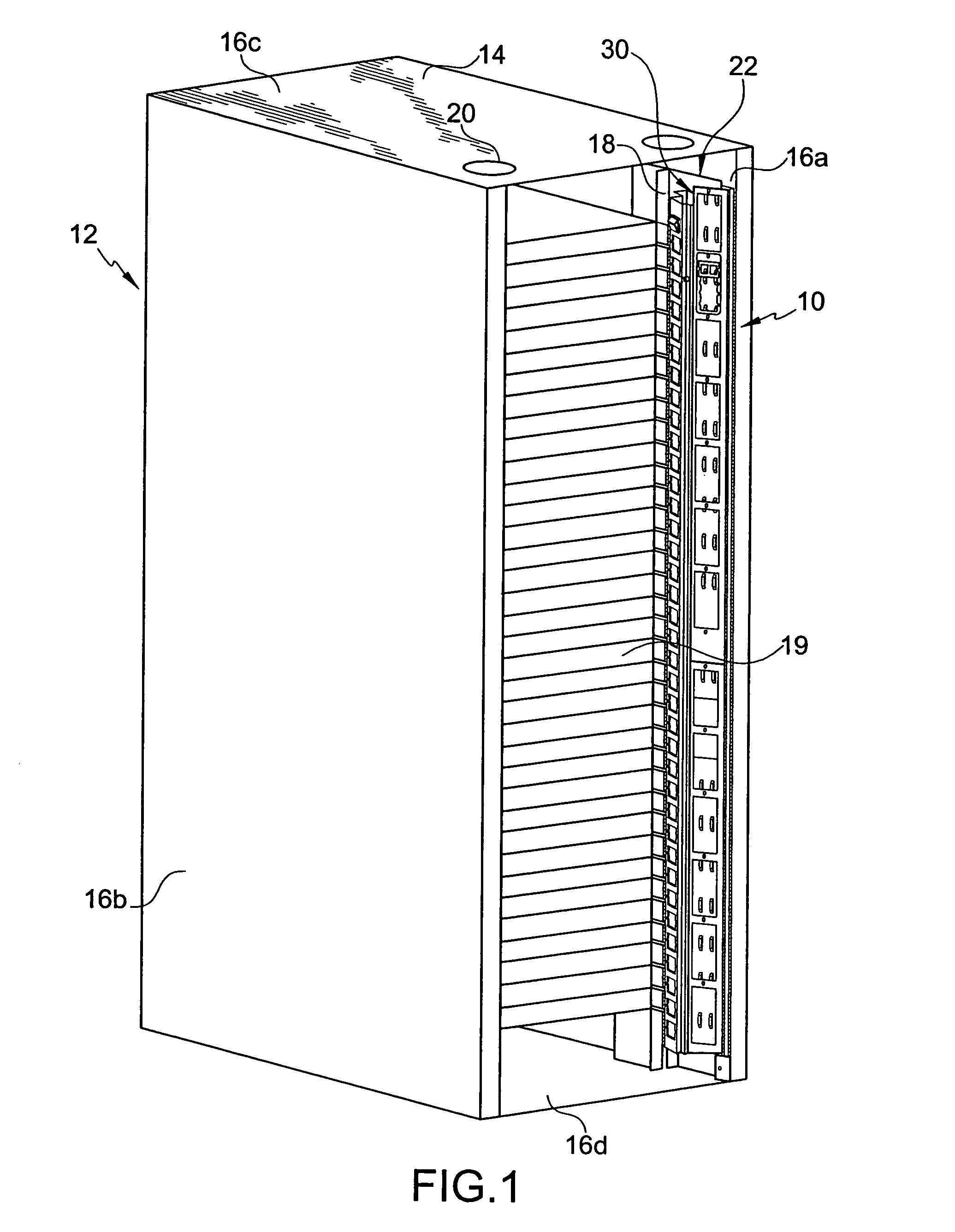 Cable management system with patch panel